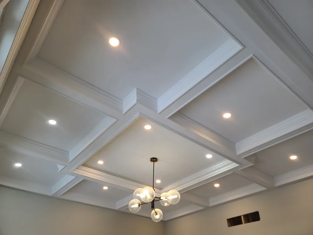 Crown moulding and waffle ceiling supply and install image indicator(5)
