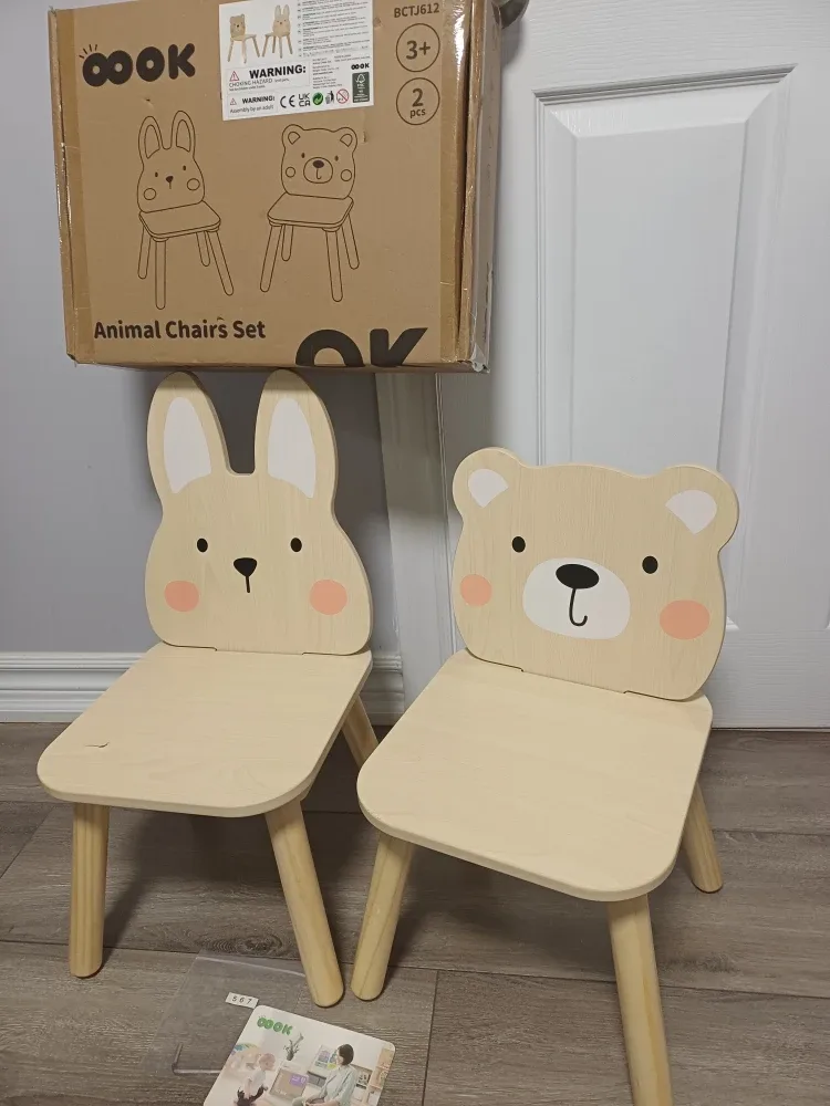8Oook Animal Chairs Set - Bunny & Bear image indicator(2)