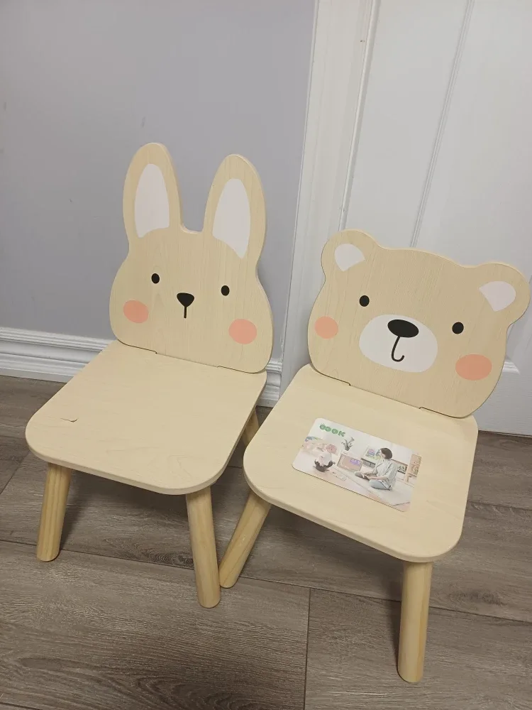 8Oook Animal Chairs Set - Bunny & Bear image indicator(4)