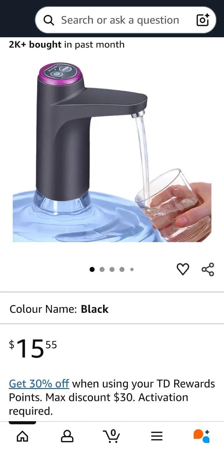 Water Bottle Pump - Black image indicator(2)