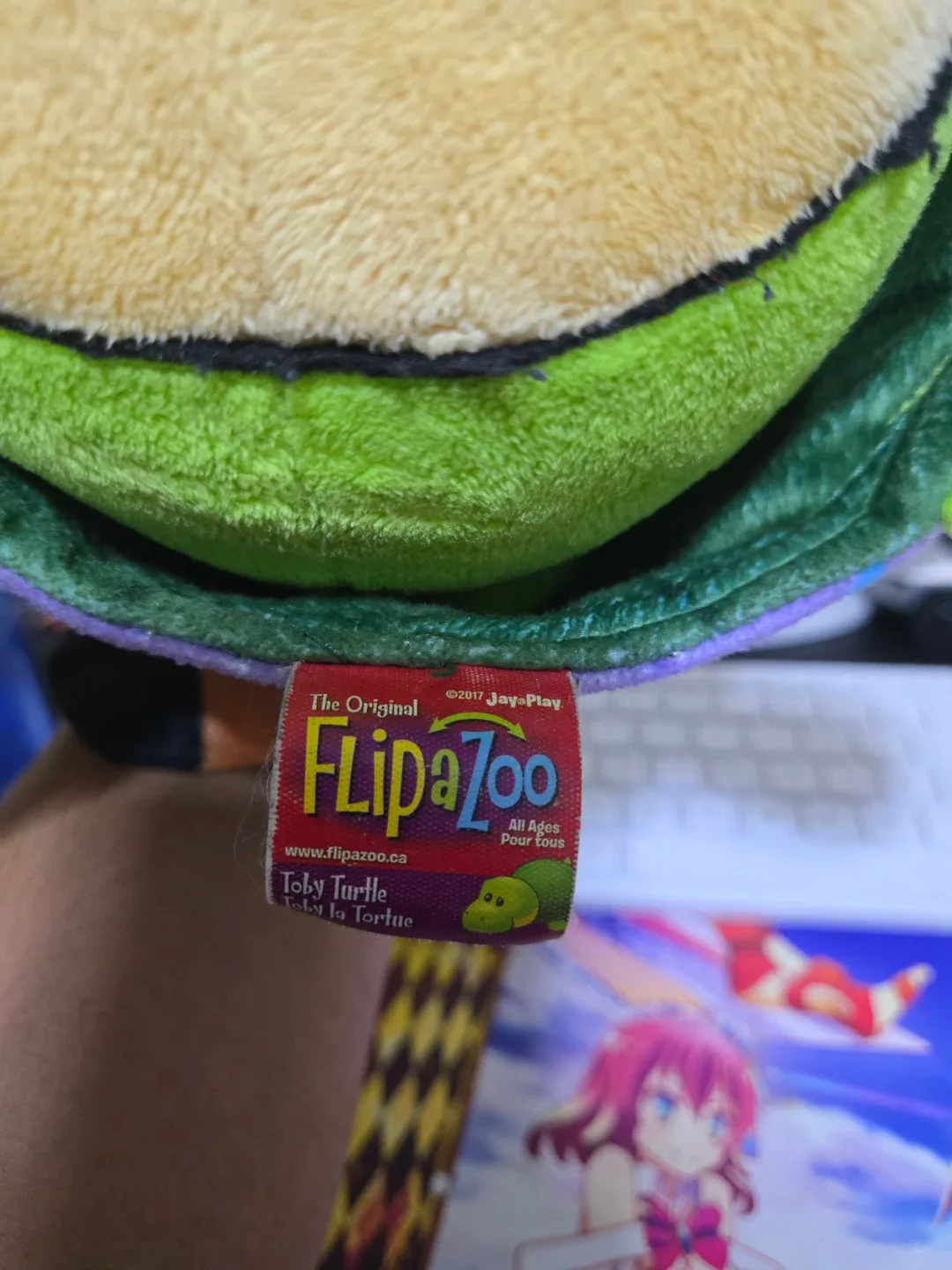 FlipaZoo Toby Turtle/Zebra Plush Toy image indicator(5)