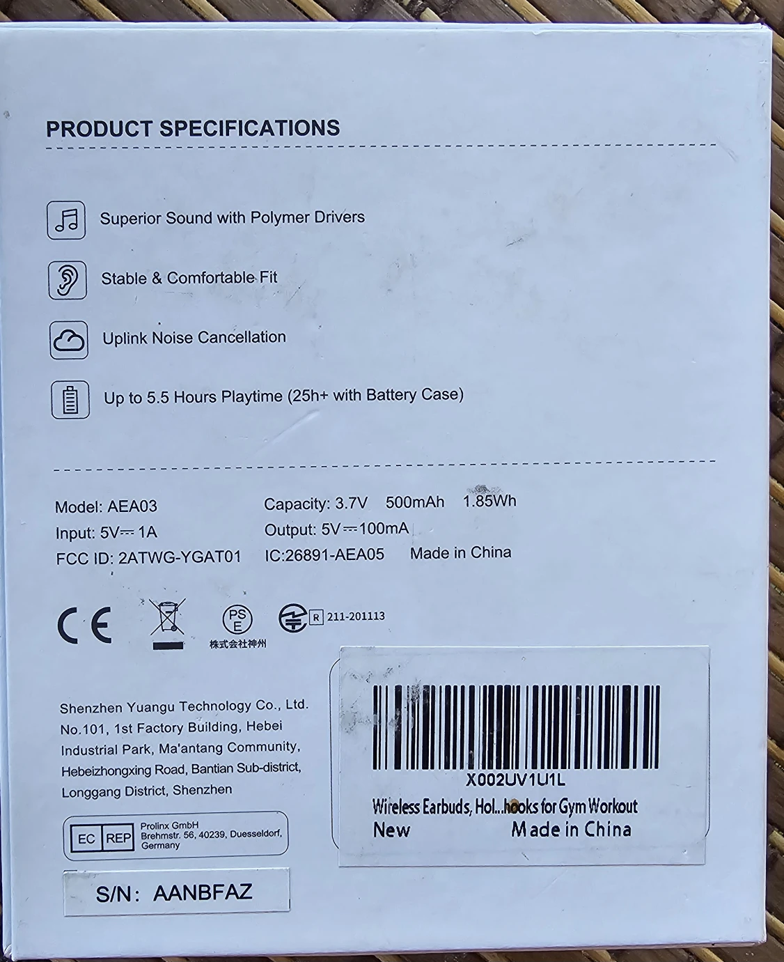 HolyHigh Wireless Earbuds for Gym - New - photo 2