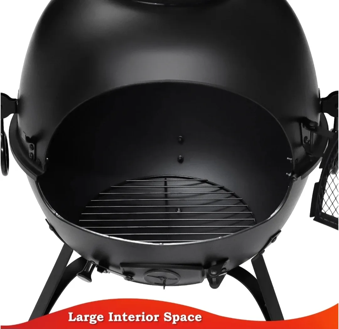 Black Chiminea Outdoor Fireplace image indicator(6)