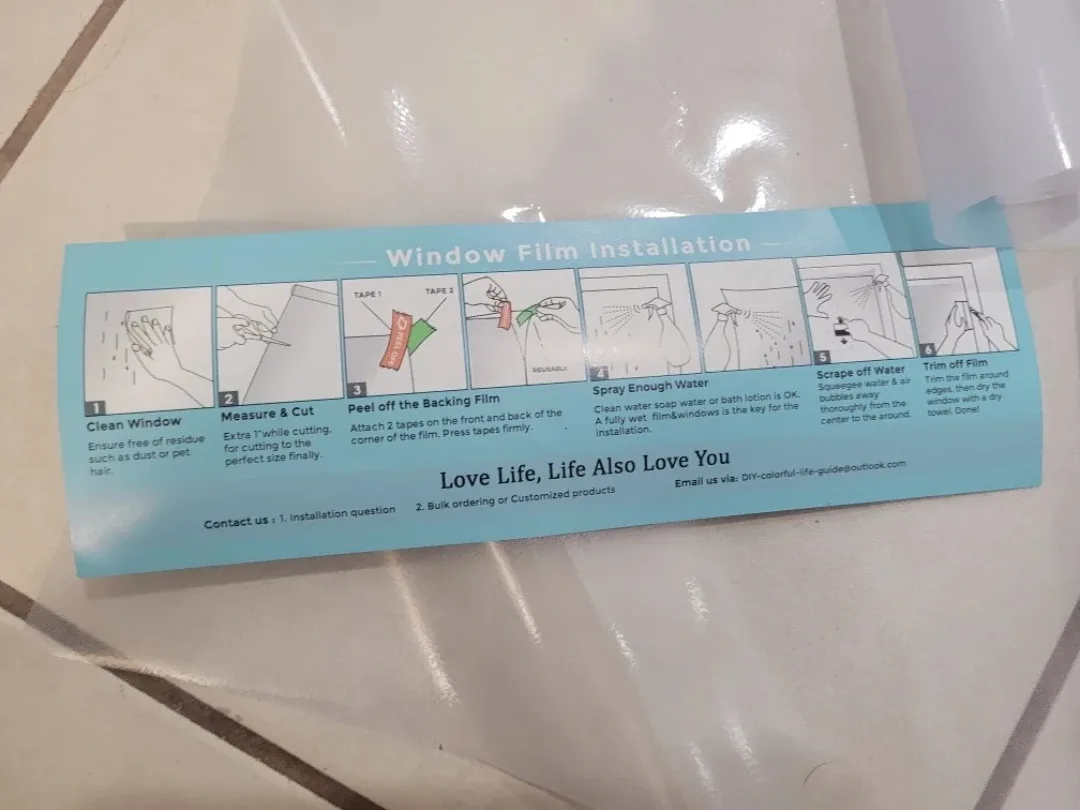 Window Film Installation Kit Spare Scraps - Frosted image indicator(2)