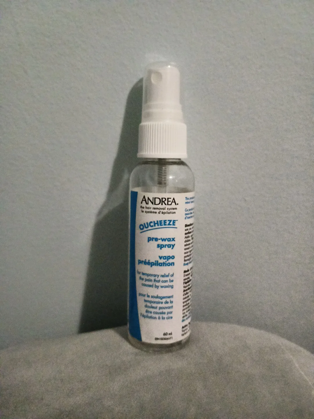 Andrea Oucheeze pre wax spray