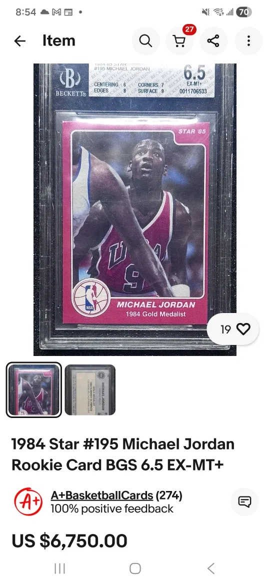Michael Jordan 1984 Gold Medalist Autographed Card image indicator(5)