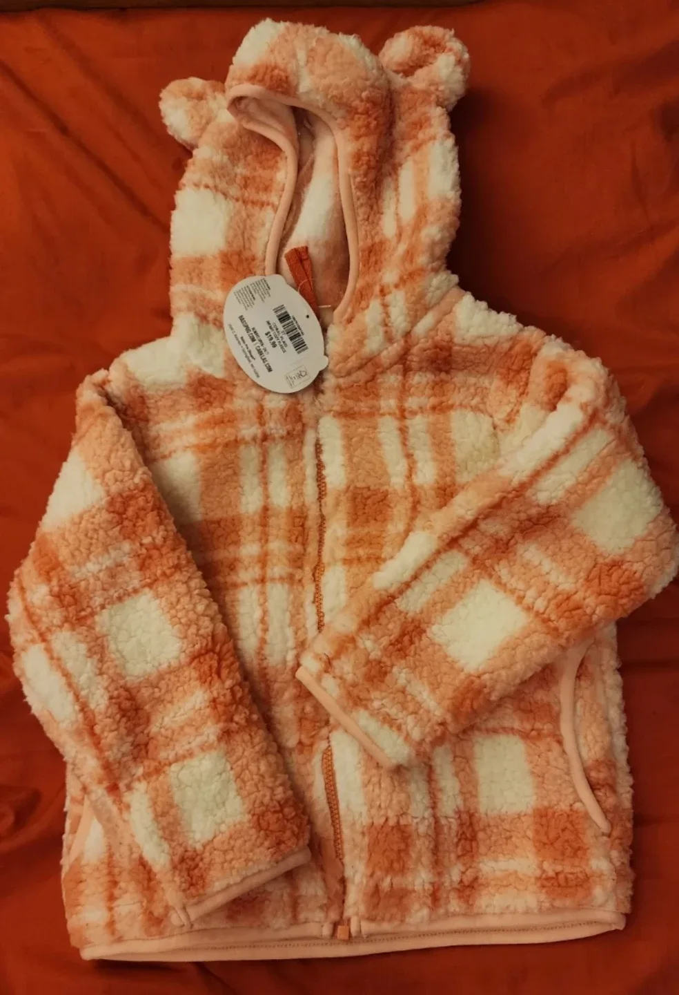 New Bass Pro Shops 2T Coral Plaid Infant Cozy Fleece #Cleanout
