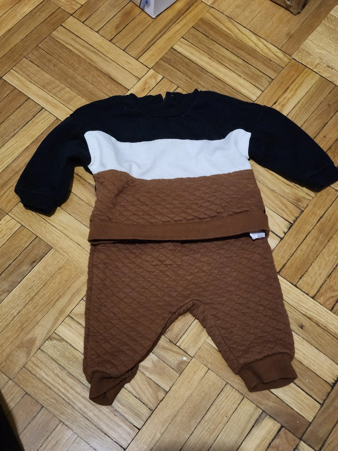 Baby Outfit - Brown & White Set