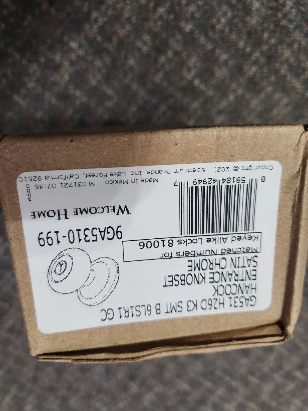 Weiser Hancock Satin Chrome Entrance Knobset image indicator(3)