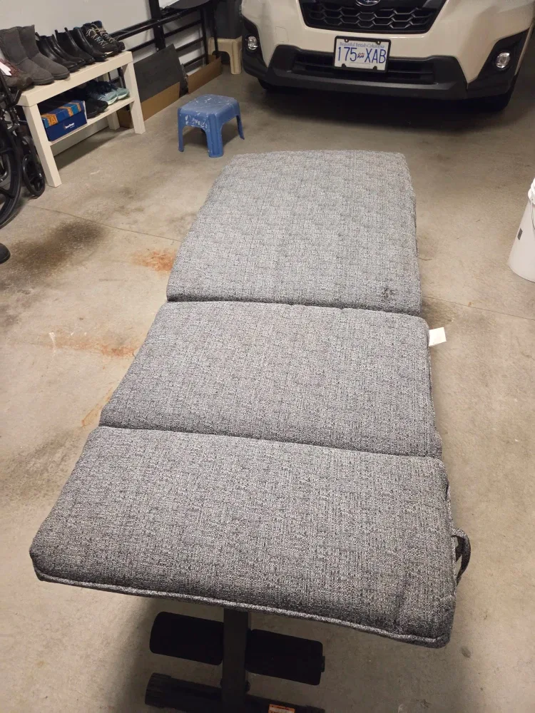 Grey Outdoor Lounge Chair Cushion image indicator(2)