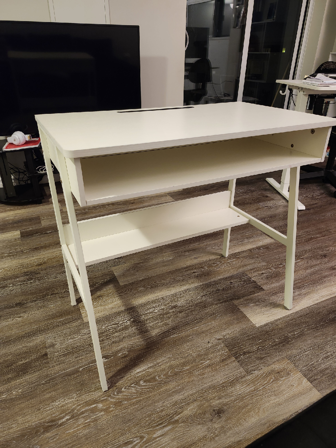 White Desk with Drawer - photo 2