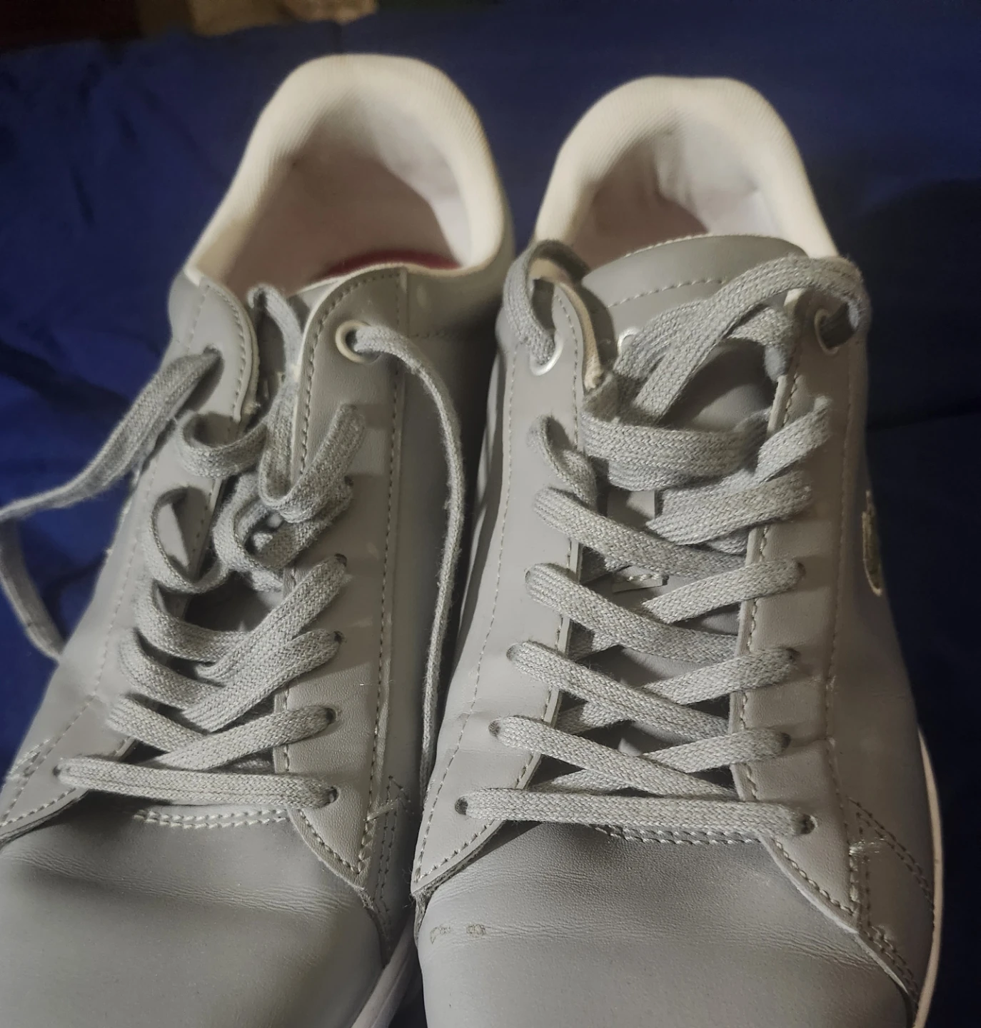 Lacoste Grey Leather Sneakers - Size 9.5 🥕 - photo 4