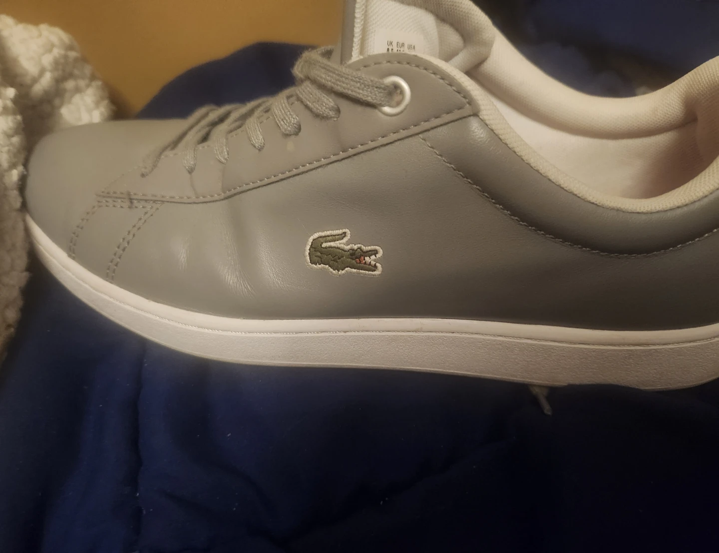 Lacoste Grey Leather Sneakers - Size 9.5 🥕 - photo 5