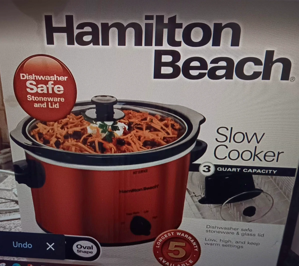 Hamilton Beach 3-Quart Slow Cooker - photo 5