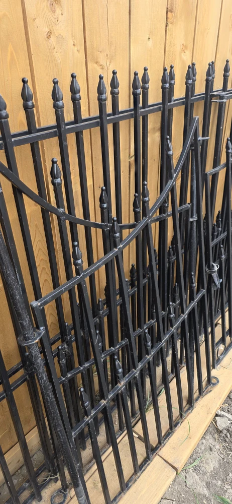 Black Wrought Iron Fence Panels & Gate - photo 5
