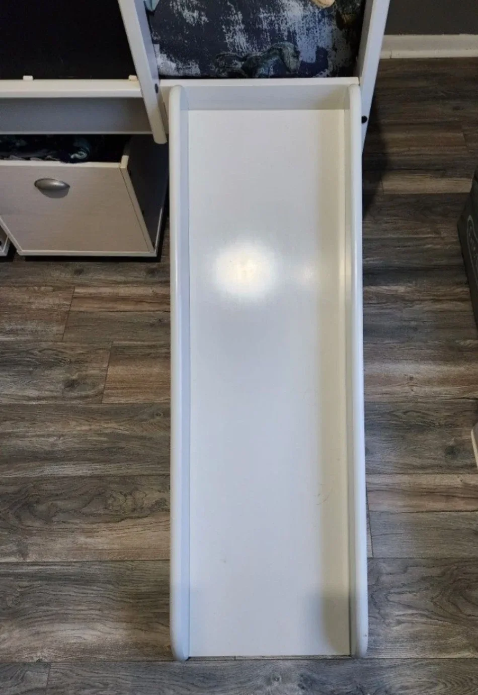 Kids White Loft Bed with Slide image indicator(8)