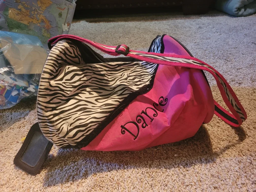 Dance Bag - Pink and Zebra Print