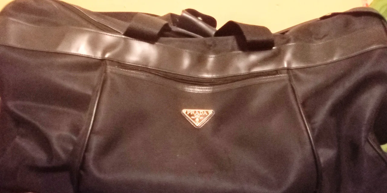 Prada Black Leather Duffle Bag image indicator(2)