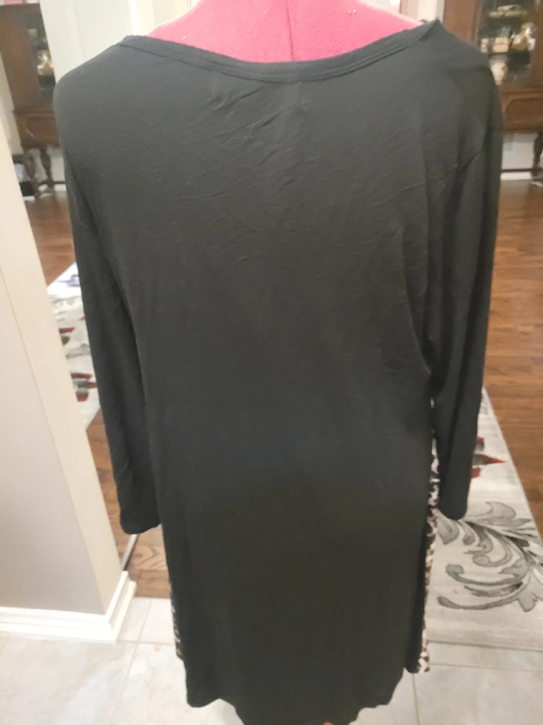 Black & Leopard Print Tunic Dress - photo 3