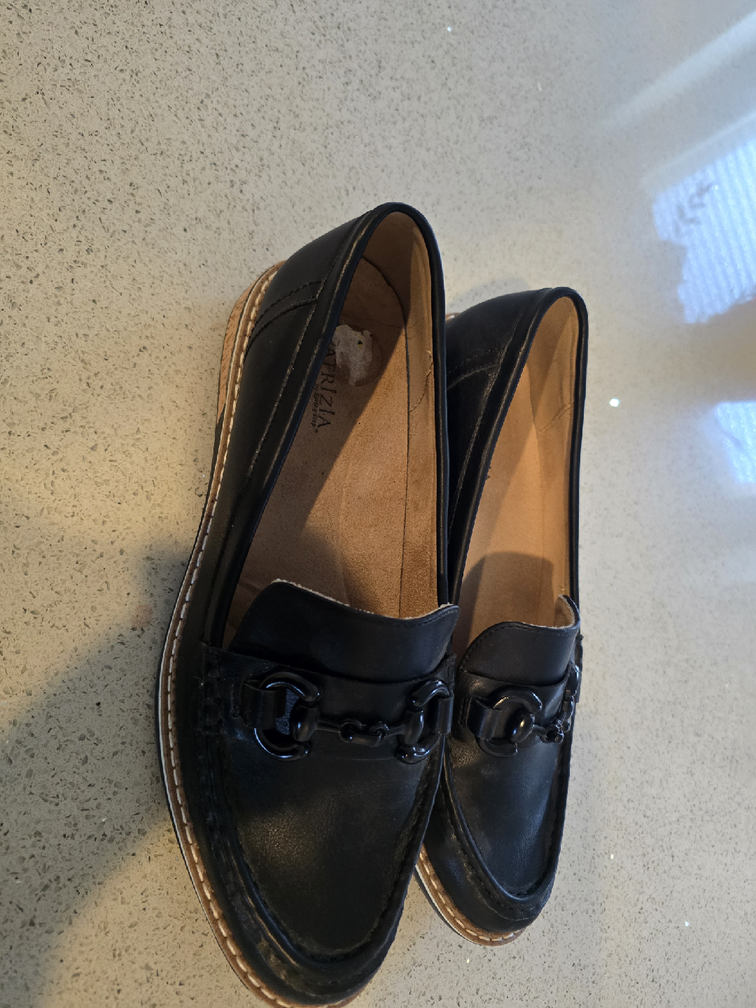 Patrizia Black Leather Loafers - Size 9 - photo 2