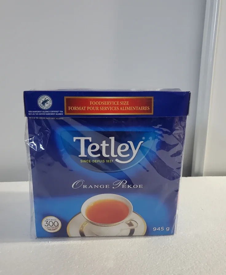 (Near full box) Tetley Orange Pekoe Tea Bags thumbnail