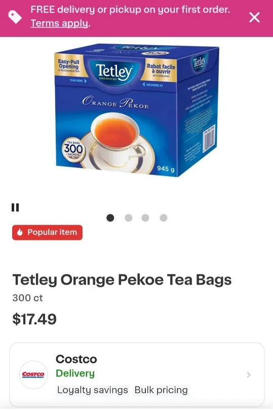 (Near full box) Tetley Orange Pekoe Tea Bags image indicator(5)