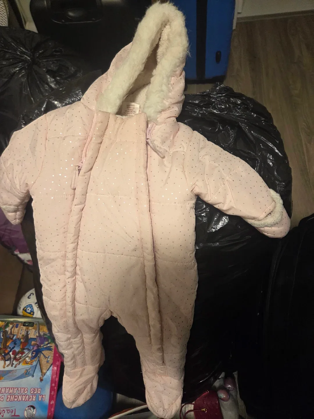 Pink Baby Snowsuit 3-6m thumbnail