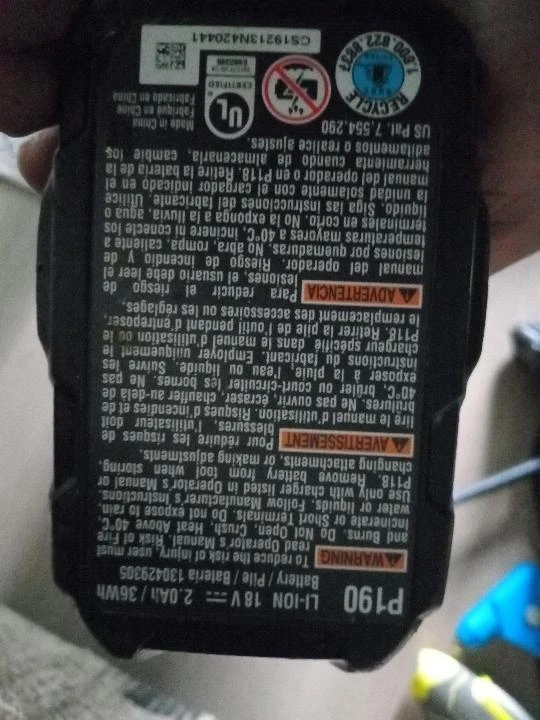 ryobi battery - photo 2