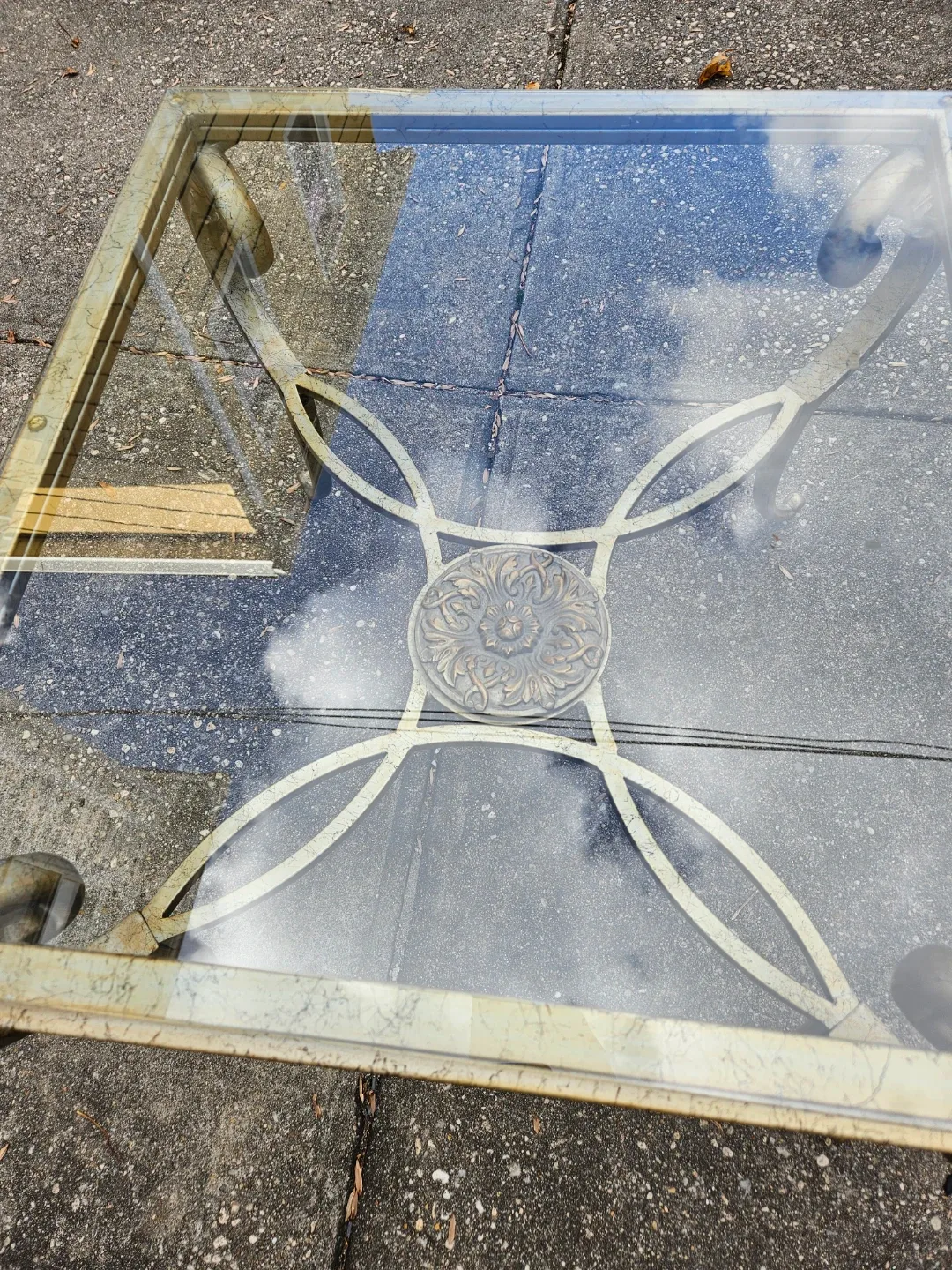 Beautiful metal and glasstop table image indicator(5)