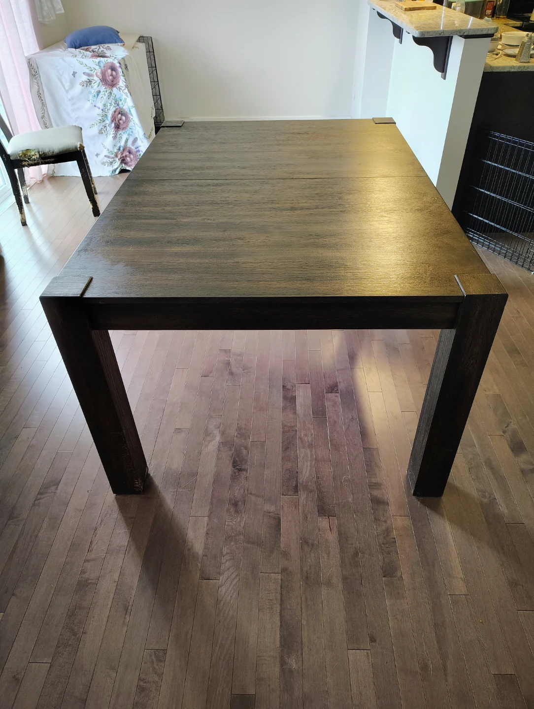 Dark Wood Dining Table with 4 chairs