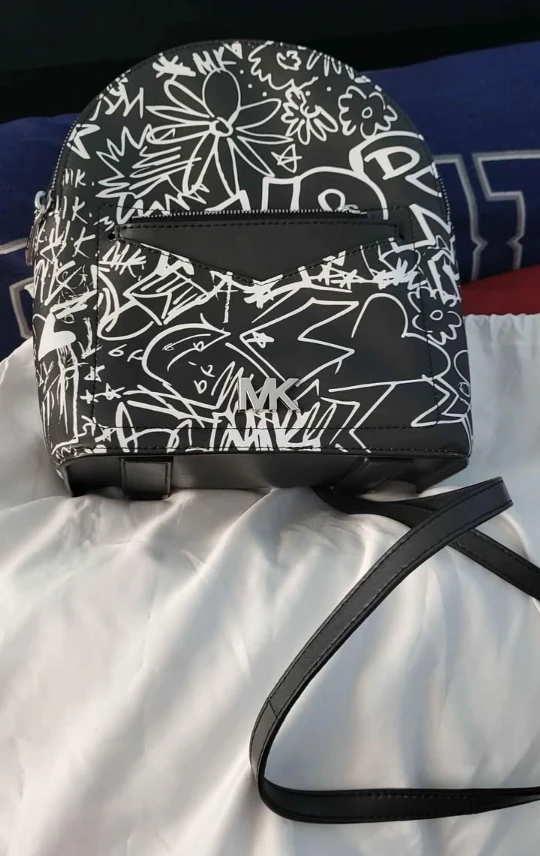 Michael Kors Jessa Small Graffiti Leather Backpack