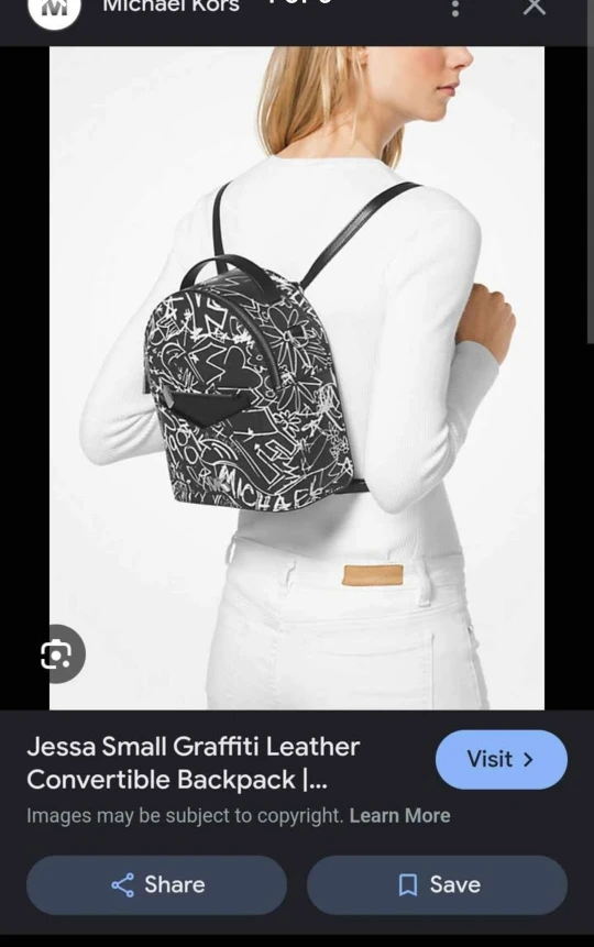 Michael Kors Jessa Small Graffiti Leather Backpack - photo 4