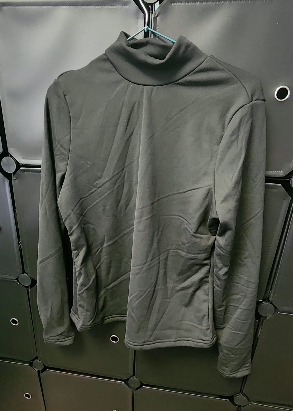 Turtleneck Slim longsleeve-Fleece inner.