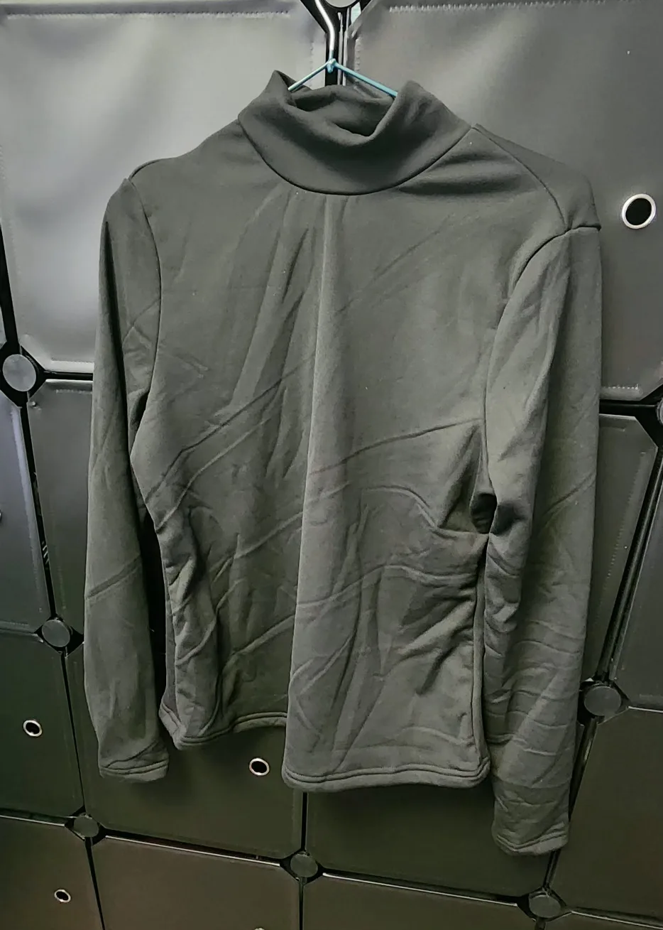 Turtleneck Slim longsleeve-Fleece inner.