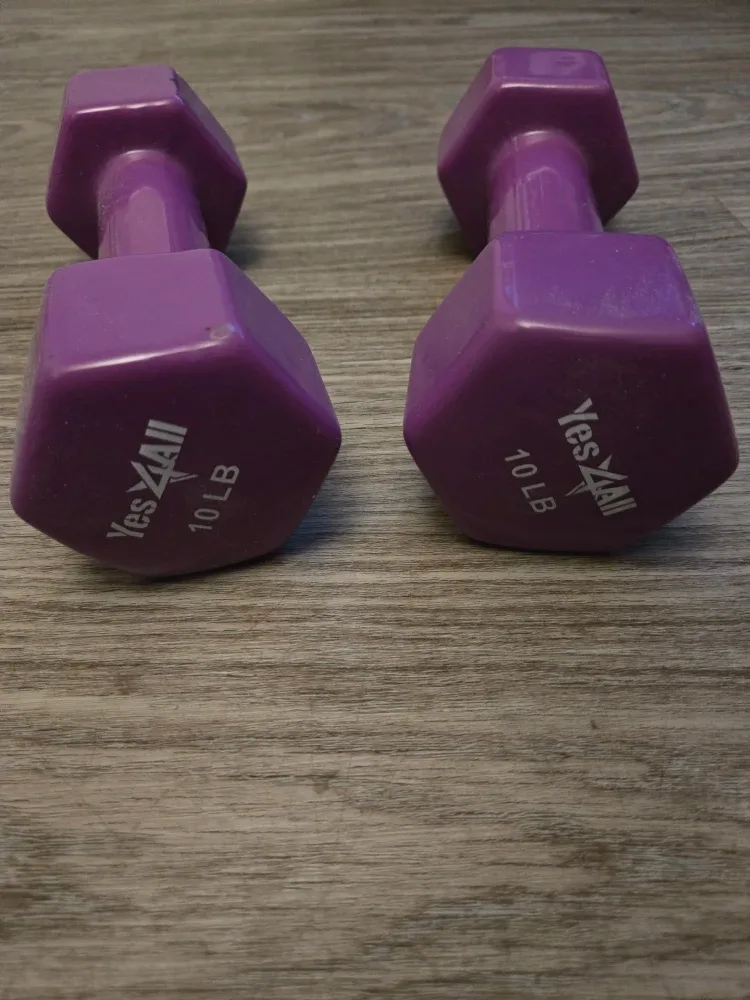Yes4All 10 LB Dumbbells - Purple image indicator(3)