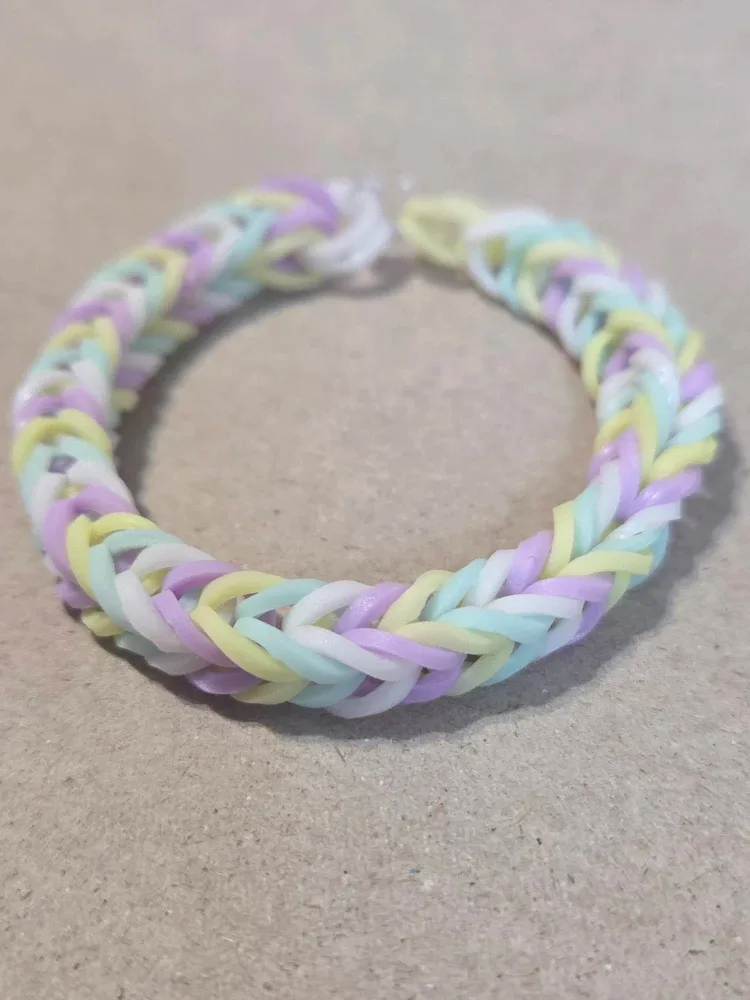 Pastel Rainbow Loom Bracelet