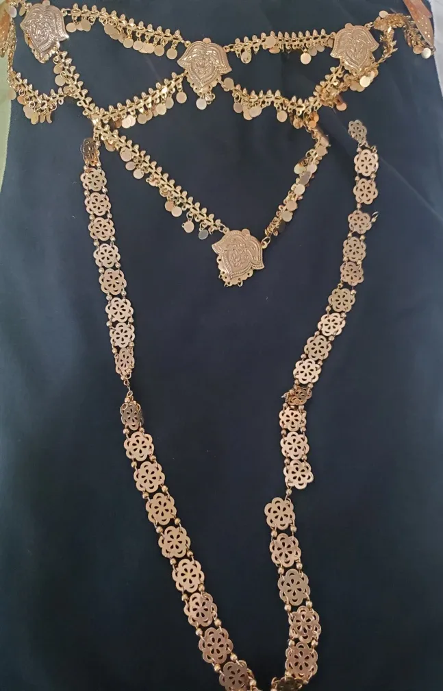 Gold Tone Belly Dance Costume Set