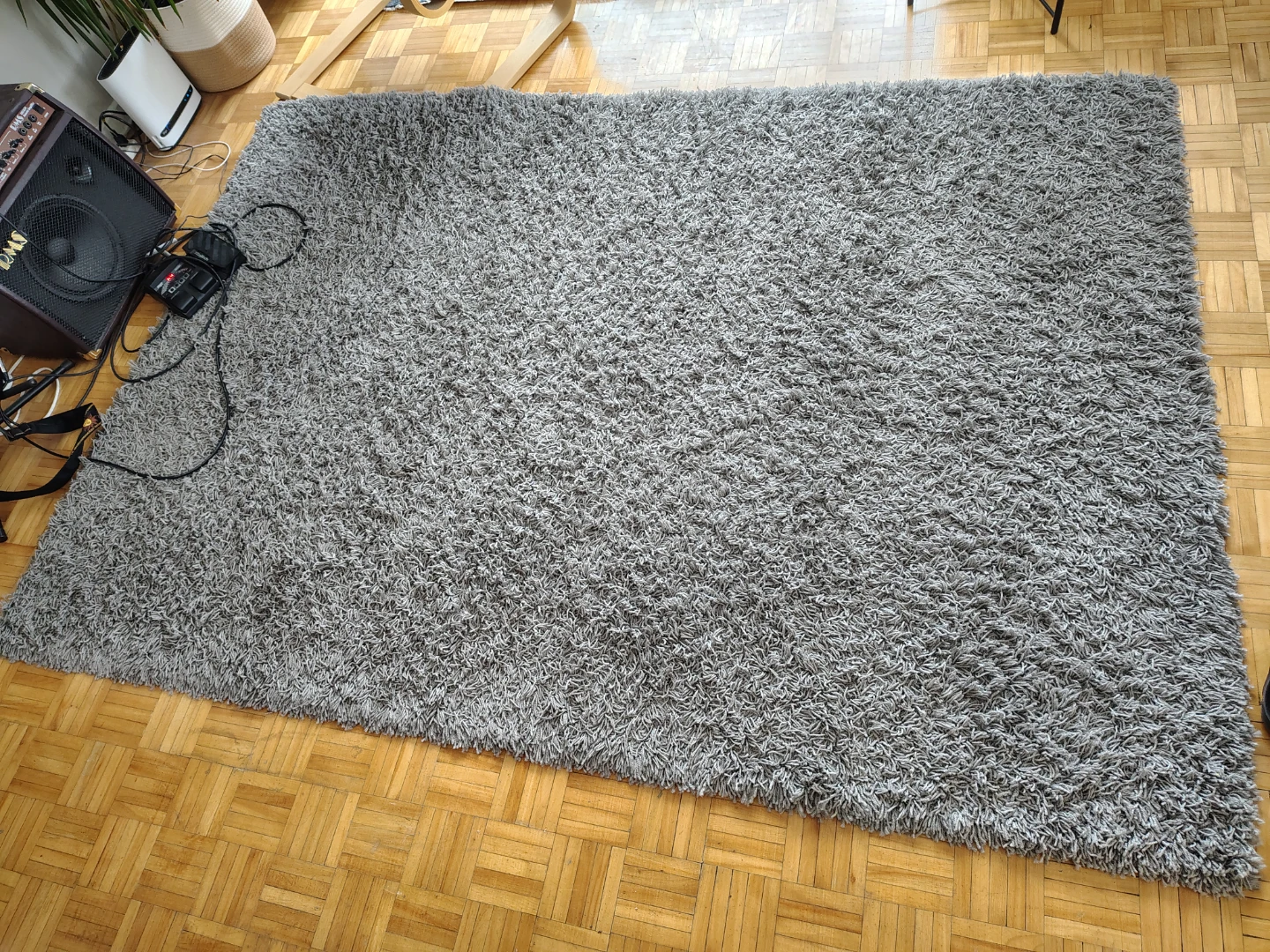 Pera Shaggy Grey Area Rug - 160cm x 230 cm
