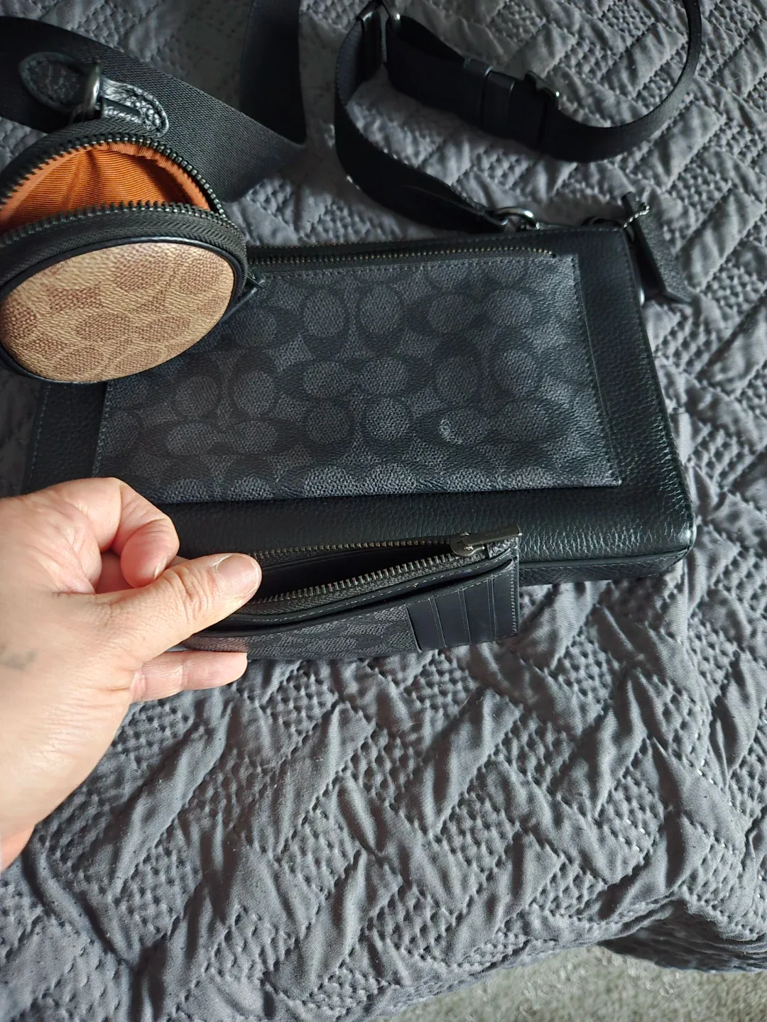 Coach Crossbody Bag with Card Holder & Coin Pouch