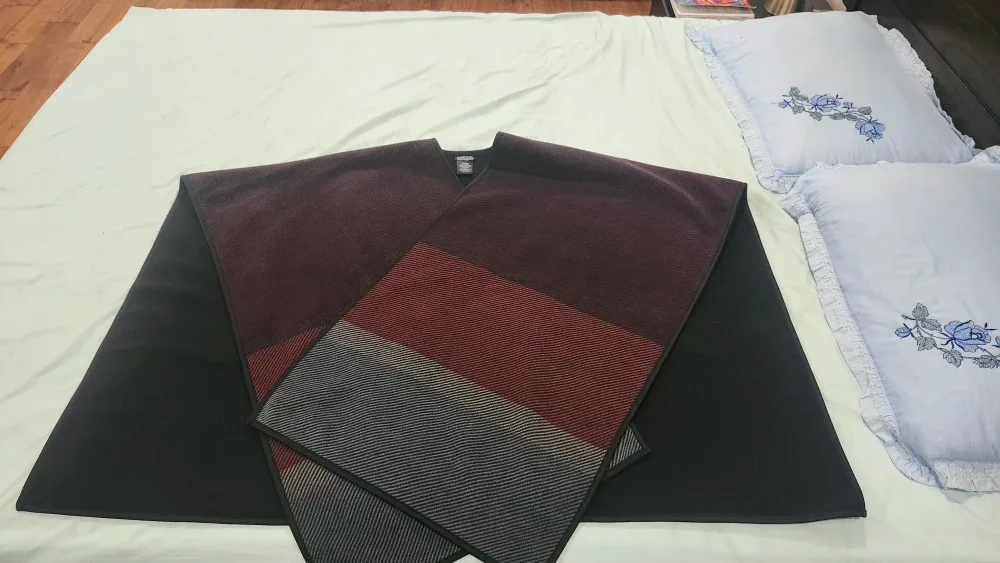 Brand new Poncho - Burgundy, Red, Grey