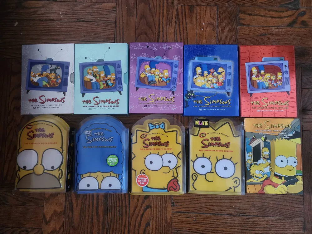 The Simpsons Seasons 1–10 DVD Collection.