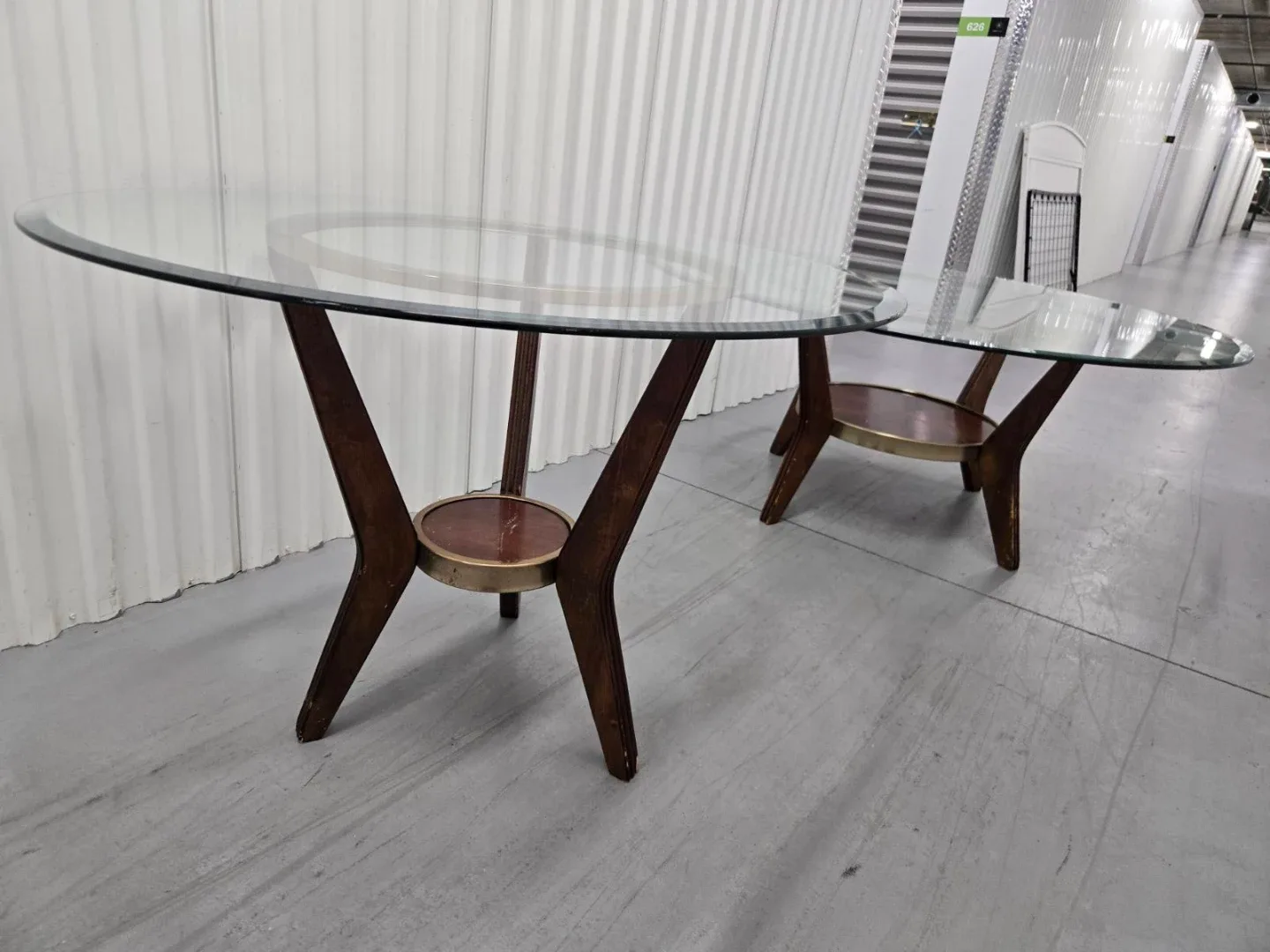 Mid-Century Modern Glass Top Side Tables - Set of 2 image indicator(3)