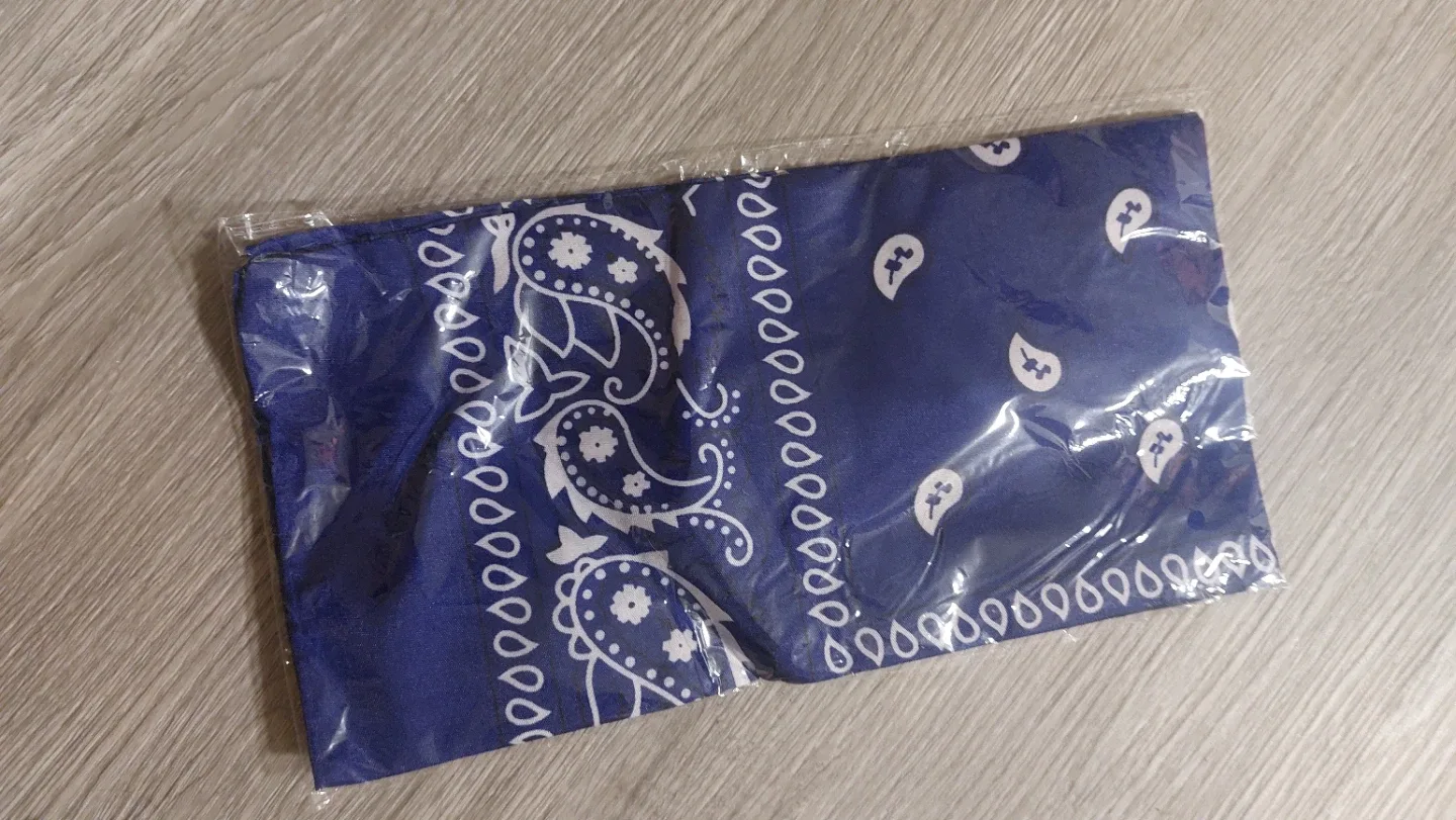 New Blue Bandana with Paisley Pattern thumbnail