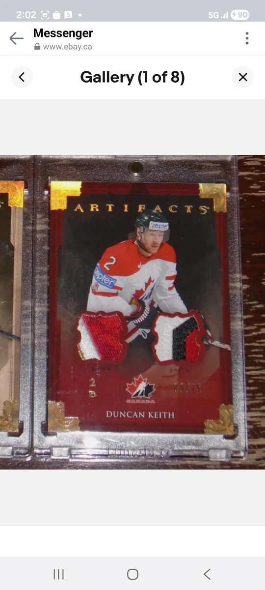 Duncan Keith Artifacts Hockey Card/Team Canada/blackhawks - photo 3