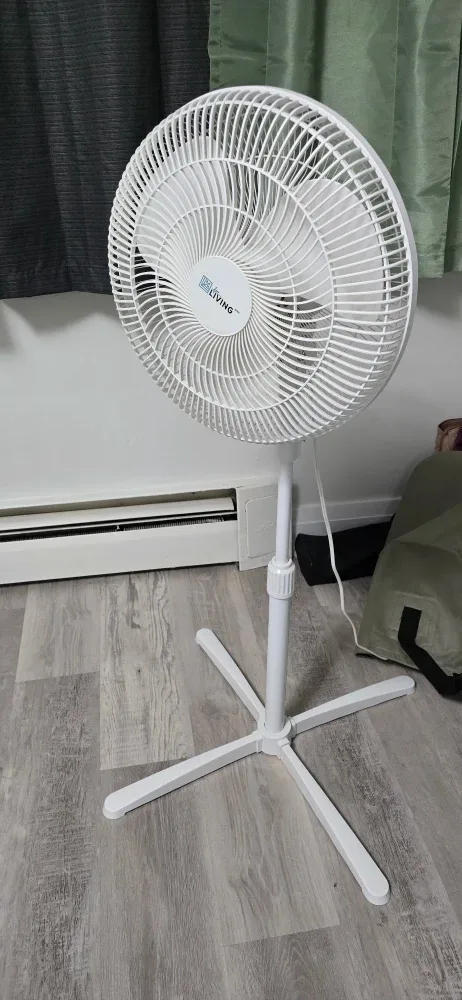 LIVING Pedestal Fan - White