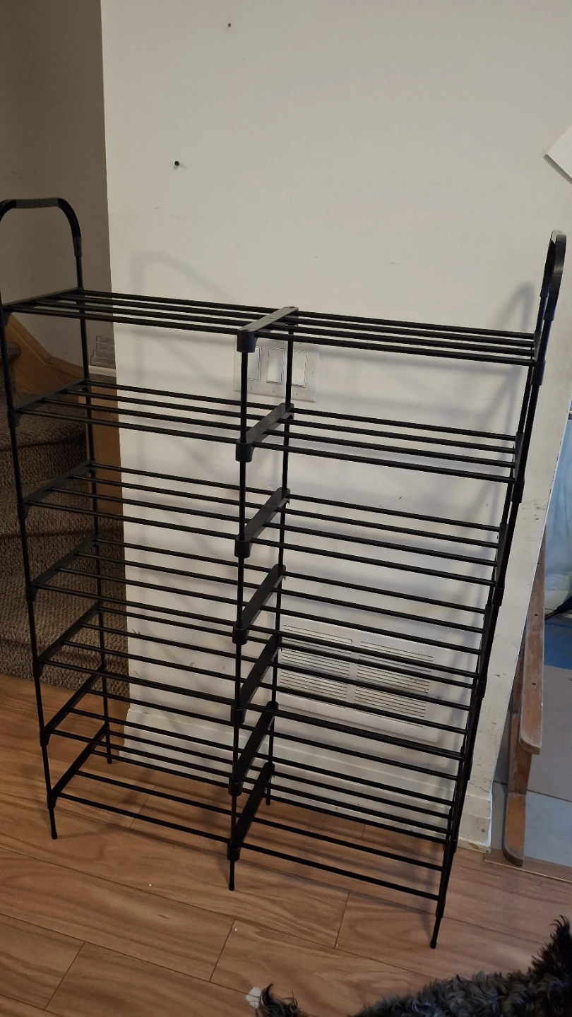 7 tier Black shoe Rack (long)(33"x10" h:51") 👞