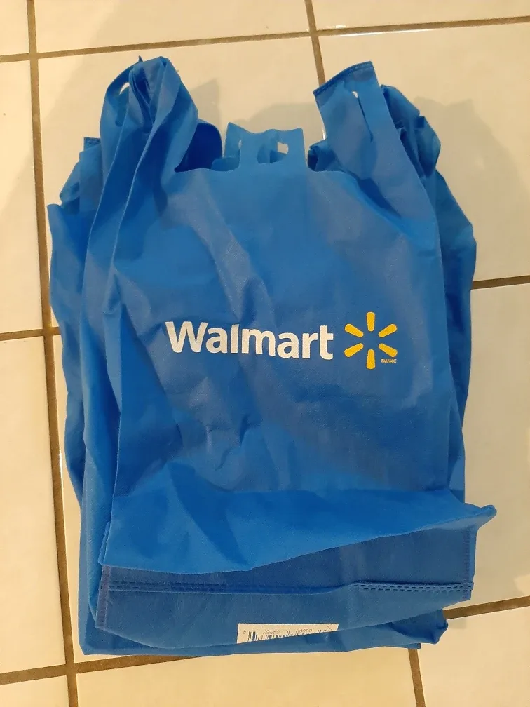 6 Walmart Reusable Shopping Bags - Blue image indicator(2)