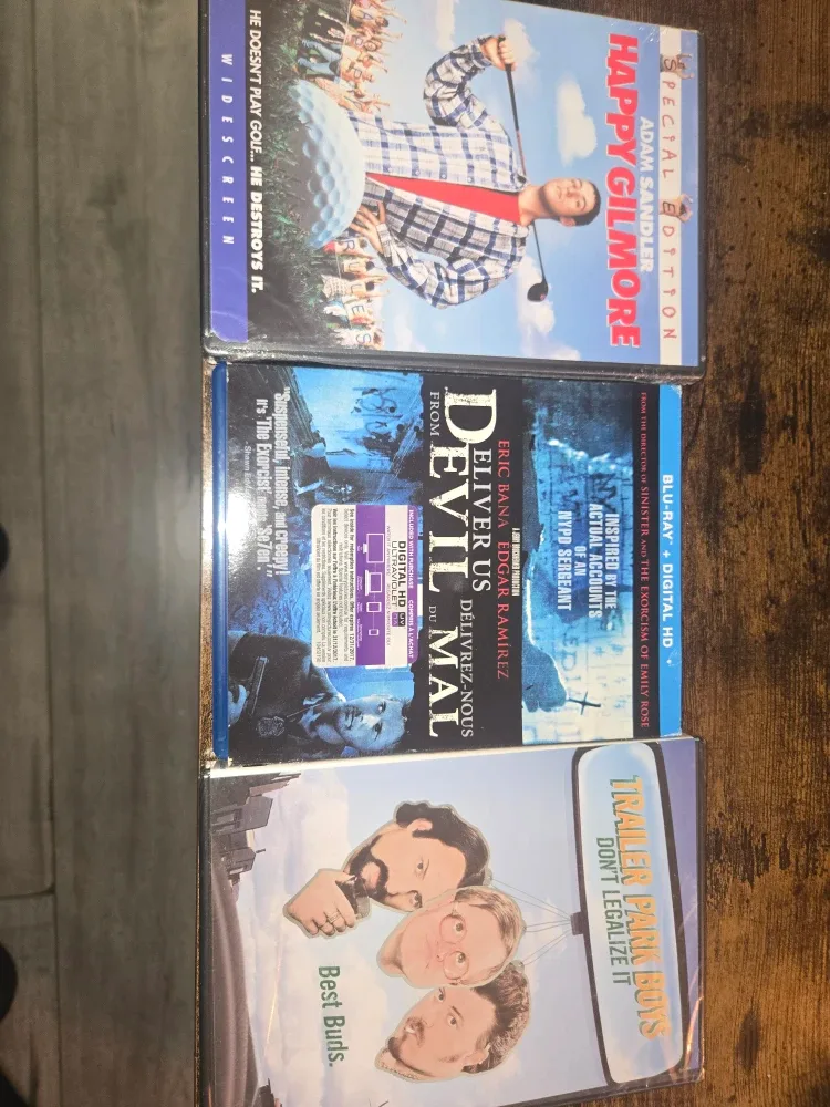 Happy Gilmore, Deliver Us From Evil, Trailer Park Boys DVDs