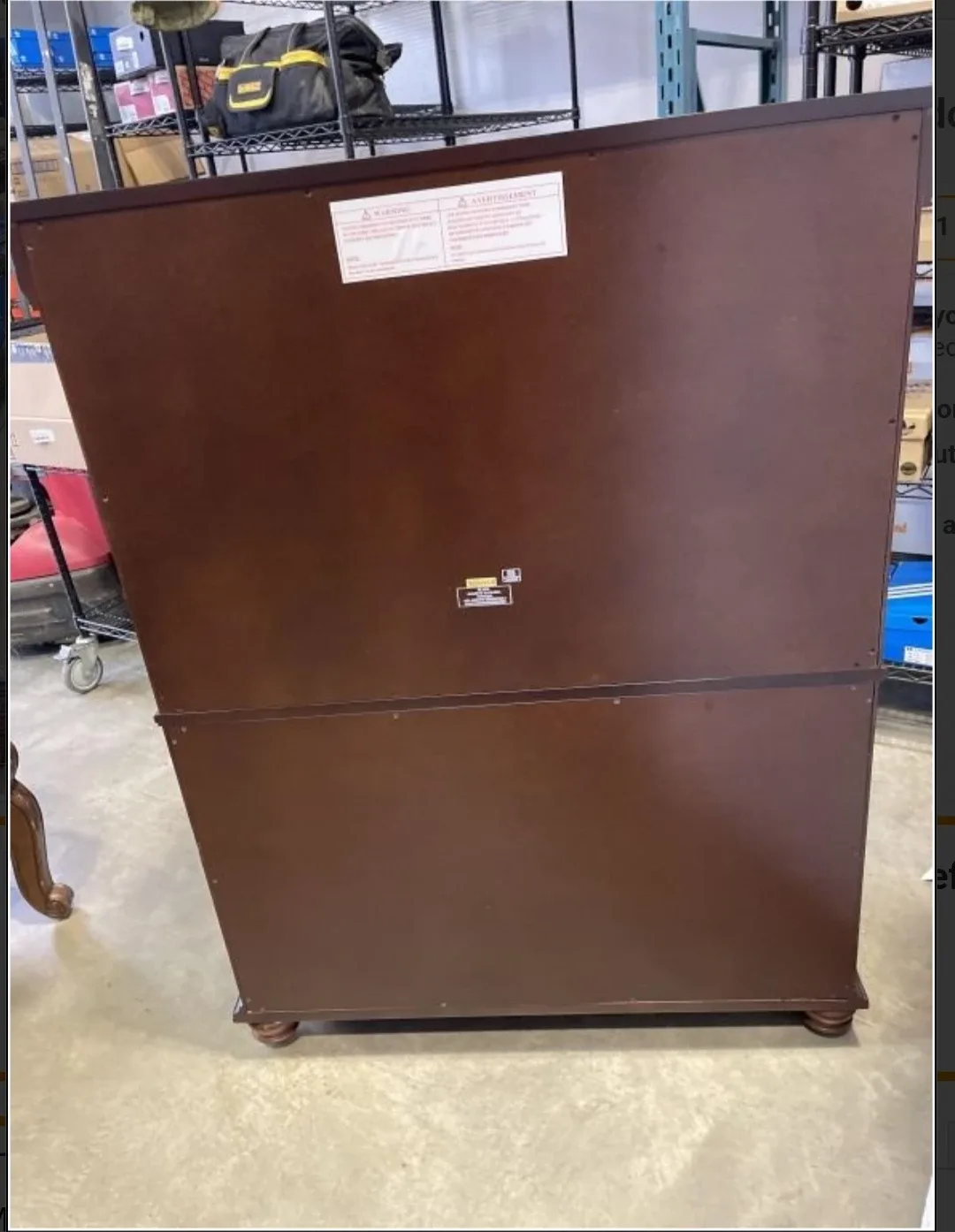 BOMBAY CO. 5 DRAWER HIGHBOY DRESSER image indicator(4)