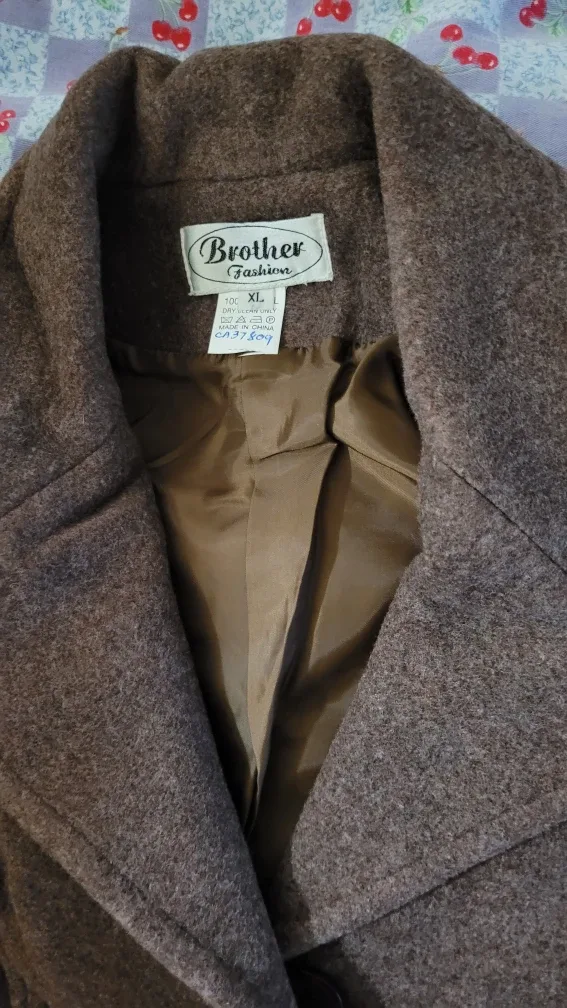 Brother Fashion Wool Coat - Brown, XL image indicator(2)